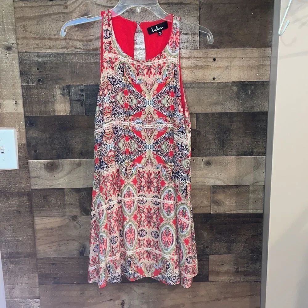 Lulu’s Design Major Red Print Swing Dress